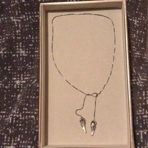 Sterling silver angel wing necklace